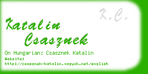 katalin csasznek business card